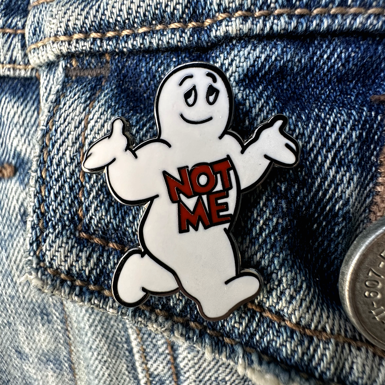 Not Me Enamel Pin