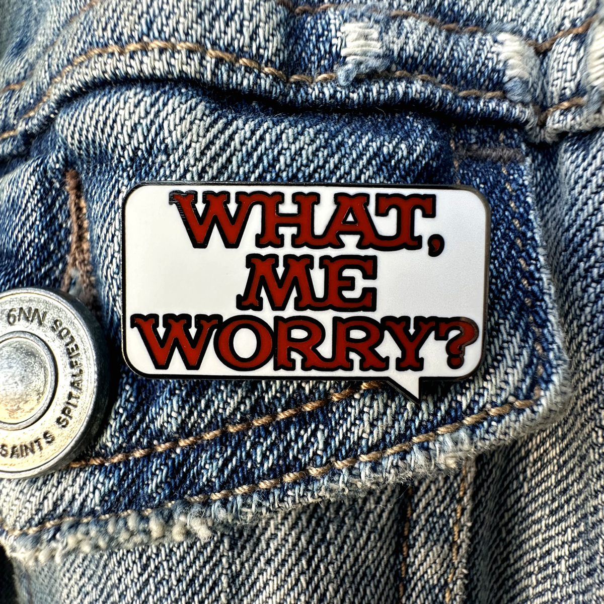 Color My Worry What Me Worry? Enamel Pin – National Cartoonists Society